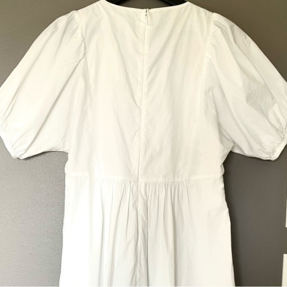 Madewell Embroidered Poplin V-Neck Mini Dress xs new - Picture 7 of 9